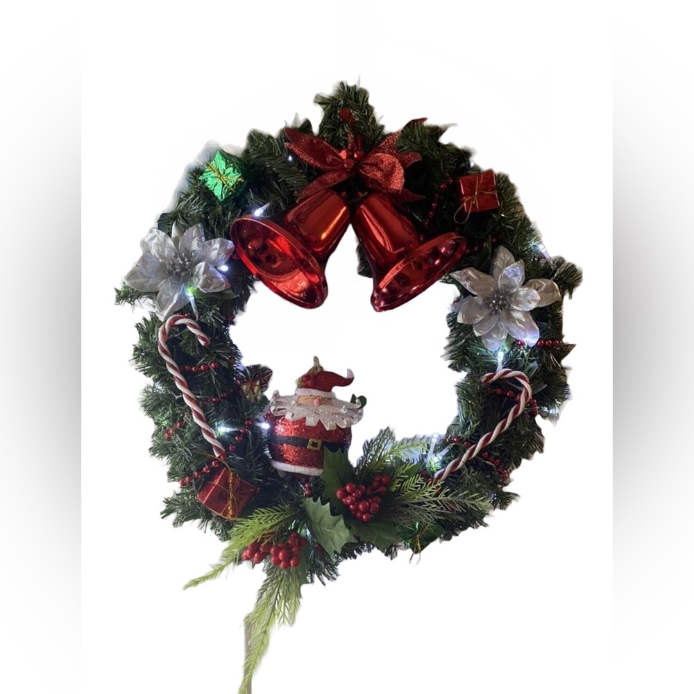 Medium Sized Handmade Santa Wreath
